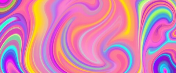 Fototapeta premium Swirling rainbow gradient, seamless blend, vibrant abstract art , abstract, illustration