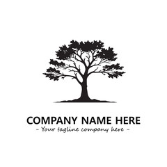 Obraz premium Tree Silhouette Logo Company Design Illustration Vector Graphic Image