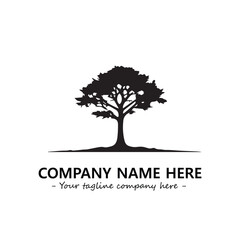 Obraz premium Tree Silhouette Logo Company Design Illustration Vector Graphic Image