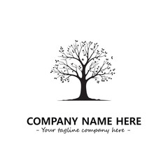 Obraz premium Tree Silhouette Logo Company Design Illustration Vector Graphic Image