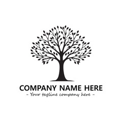 Obraz premium Tree Silhouette Logo Company Design Illustration Vector Graphic Image