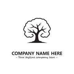 Tree Silhouette Logo Company Design Illustration Vector Graphic Image