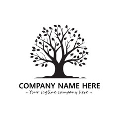 Obraz premium Tree Silhouette Logo Company Design Illustration Vector Graphic Image
