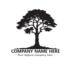 Obraz premium Tree Silhouette Logo Company Design Illustration Vector Graphic Image