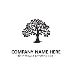 Tree Silhouette Logo Company Design Illustration Vector Graphic Image