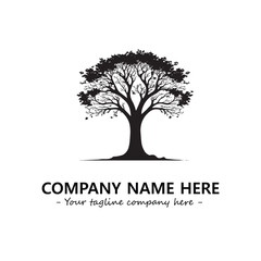 Obraz premium Tree Silhouette Logo Company Design Illustration Vector Graphic Image