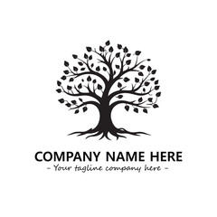 Obraz premium Tree Silhouette Logo Company Design Illustration Vector Graphic Image
