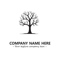 Tree Silhouette Logo Company Design Illustration Vector Graphic Image