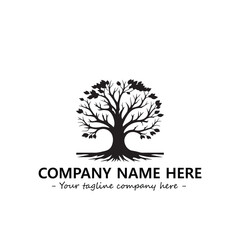 Obraz premium Tree Silhouette Logo Company Design Illustration Vector Graphic Image