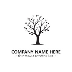 Obraz premium Tree Silhouette Logo Company Design Illustration Vector Graphic Image
