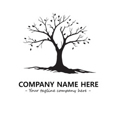 Obraz premium Tree Silhouette Logo Company Design Illustration Vector Graphic Image