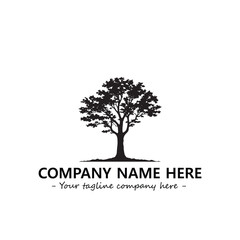 Obraz premium Tree Silhouette Logo Company Design Illustration Vector Graphic Image