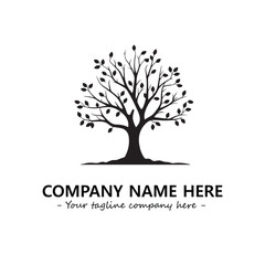 Obraz premium Tree Silhouette Logo Company Design Illustration Vector Graphic Image