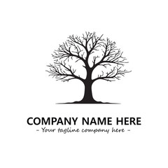 Fototapeta premium Tree Silhouette Logo Company Design Illustration Vector Graphic Image