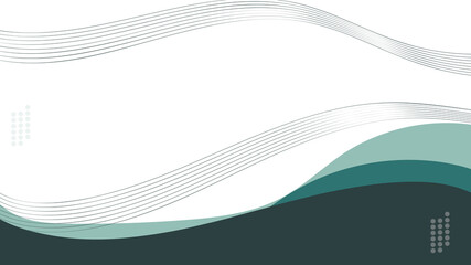 Abstract Green vector illustration with wavy lines forming a clean and bright texture pattern