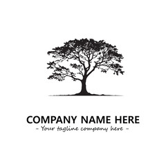 Obraz premium Tree Silhouette Logo Company Design Illustration Vector Graphic Image