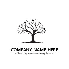 Obraz premium Tree Silhouette Logo Company Design Illustration Vector Graphic Image