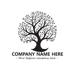 Obraz premium Tree Silhouette Logo Company Design Illustration Vector Graphic Image