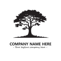 Obraz premium Tree Silhouette Logo Company Design Illustration Vector Graphic Image