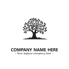 Obraz premium Tree Silhouette Logo Company Design Illustration Vector Graphic Image