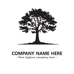 Obraz premium Tree Silhouette Logo Company Design Illustration Vector Graphic Image