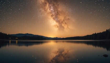 sunrise over the lake