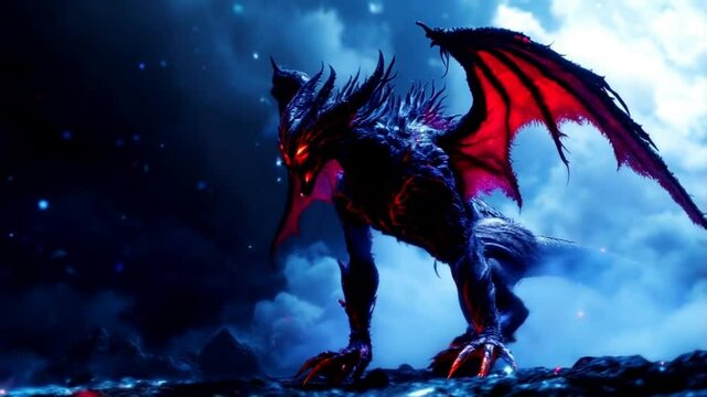 Epic Dark Dragon Fantasy Art 4K Wallpaper