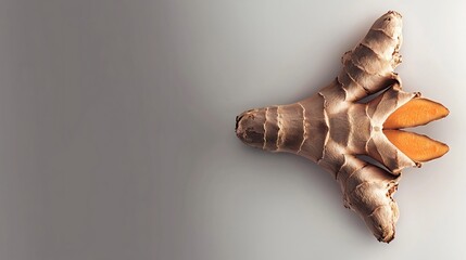 Ginger root,  airplane shape