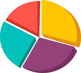 Obraz premium 2D Pie Chart Element