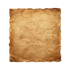 old brown grunge paper on a transparent background