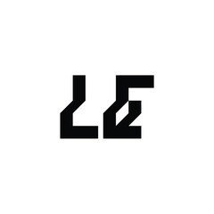 LE monogram logo design letter text name symbol monochrome logotype alphabet character simple logo