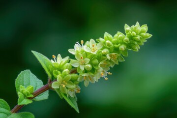 Delicate Pale Green Blooms: A Serene Botanical Study