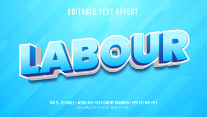 labour editable text effect labour editable 3d text