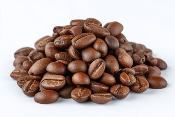 Naklejka premium Roasted Coffee Beans: A Rich, Dark Pile of Aromatic Coffee