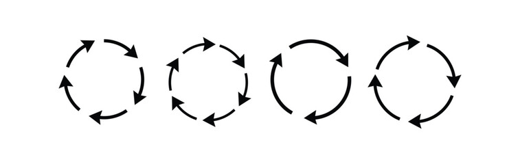 circular arrow icon, refresh, reload arrow icon symbol sign, vector illustration