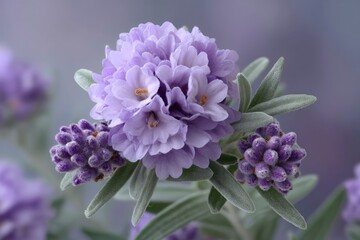 Lavender Bloom: Serene Purple Flowers in Soft Focus