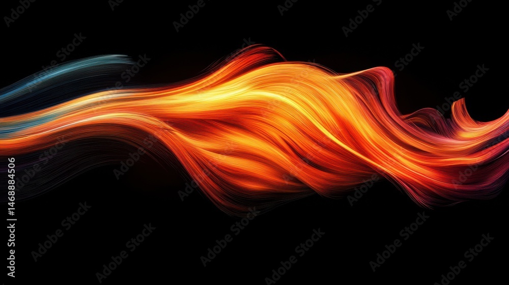 Aufkleber fluid lines flowing lines with smooth transitions and vibrant color palettes. generative ai