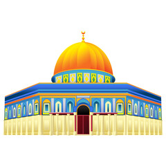Obraz premium al-aqsa illustration, suitable for use in designs with an Islamic religious theme