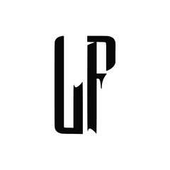 LF monogram logo design letter text name symbol monochrome logotype alphabet character simple logo