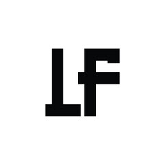 LF monogram logo design letter text name symbol monochrome logotype alphabet character simple logo