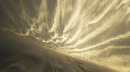 Golden Cloudscape Aerial View.