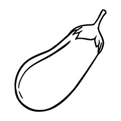 eggplant lineart illustration