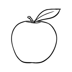 apple lineart illustration