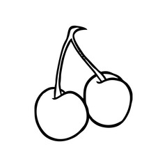 cherry lineart illustration