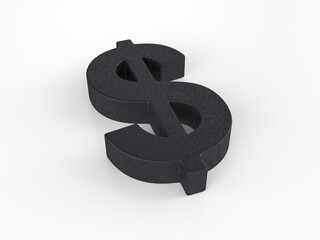 Plastic dollar symbol