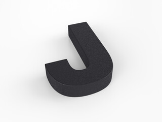 Plastic letter J