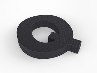 Plastic letter Q