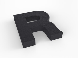 Plastic letter R