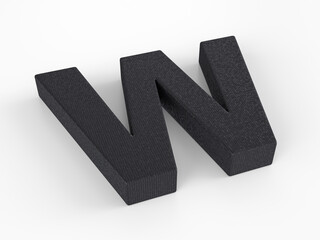 Plastic letter W