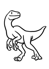 Cute Dinosaur Sitting Under an Umbrella on the Beach